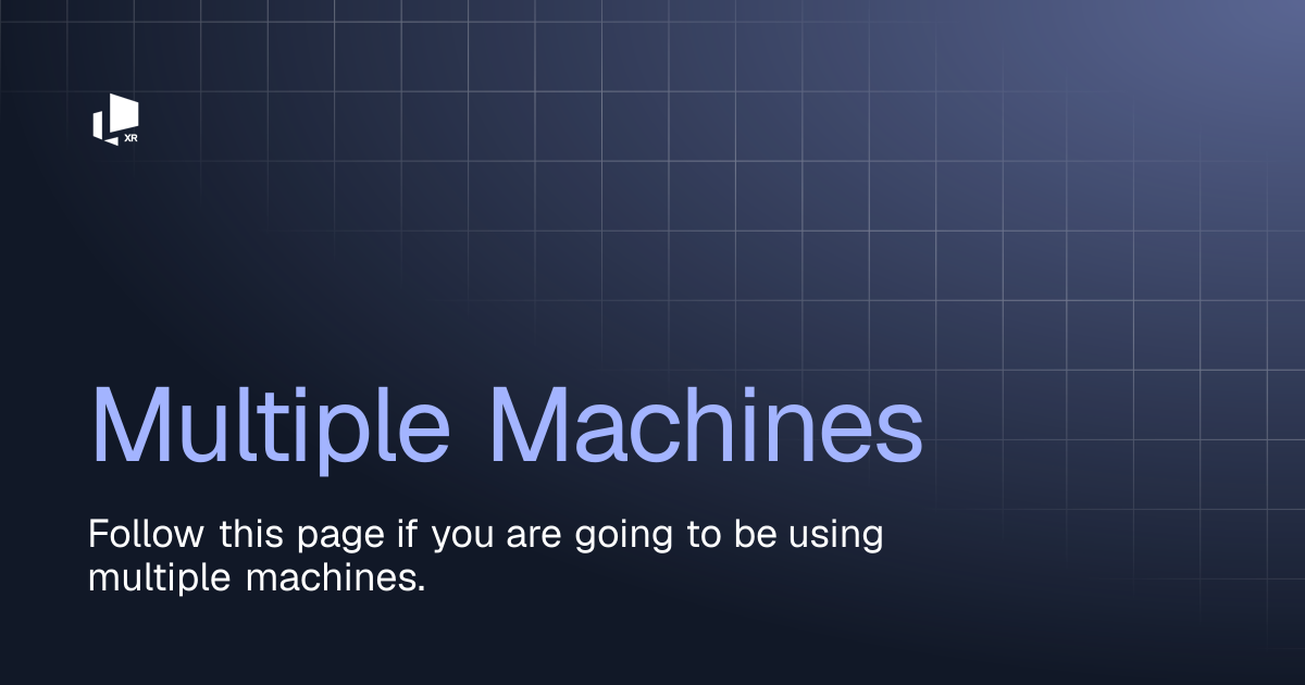 Multiple Machines | Marso Measure | M-XR Docs