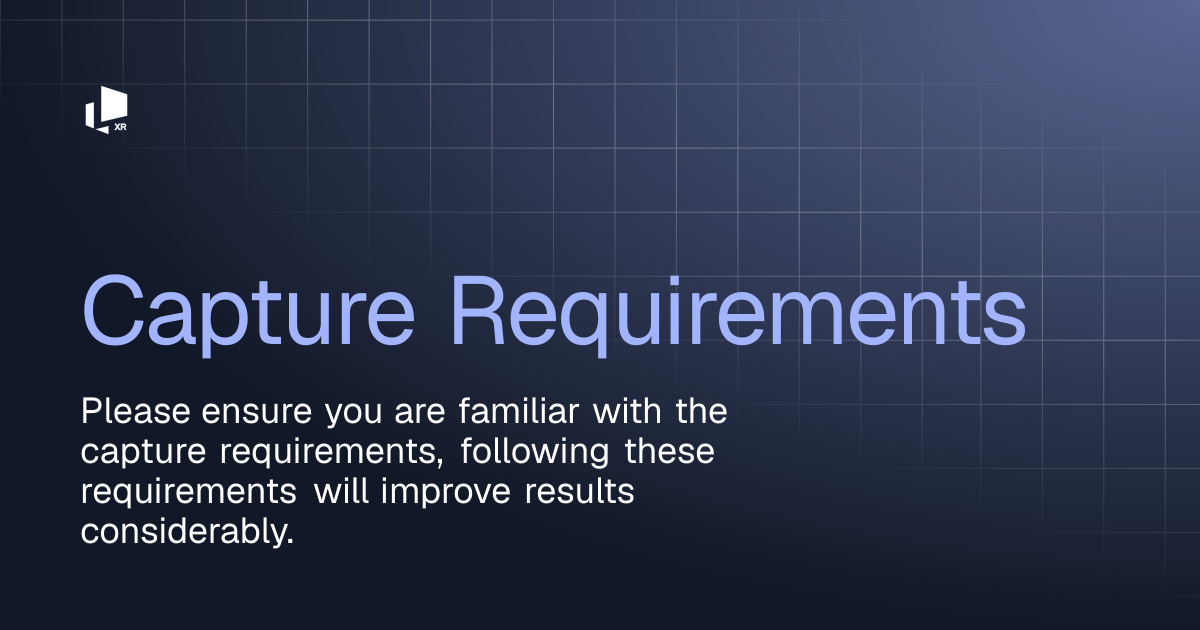 Capture Requirements | Marso Measure | M-XR Docs